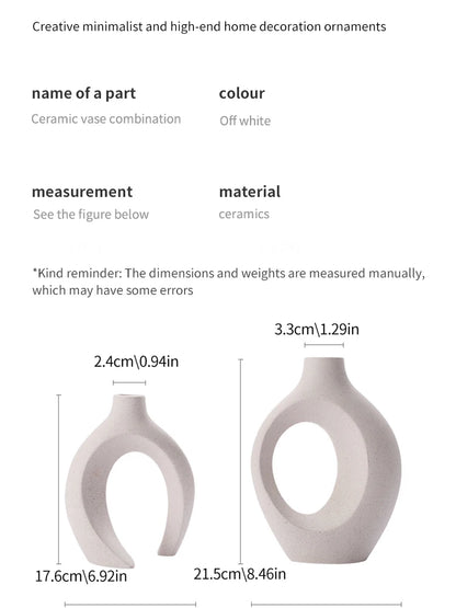 Sculptural Ceramic Vase Set — Interlocking Forms