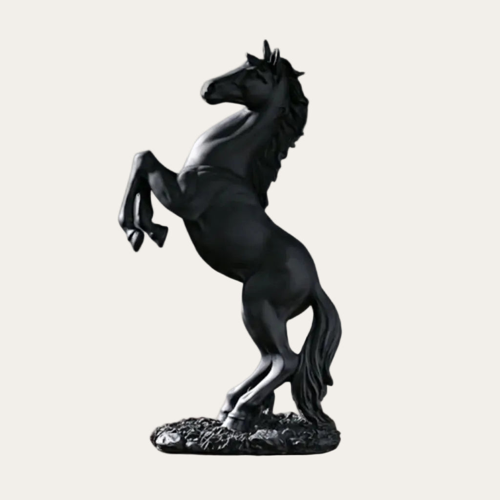 Modern Sculptural Resin Horse Accent