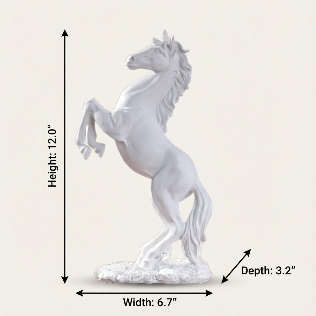 Modern Sculptural Resin Horse Accent