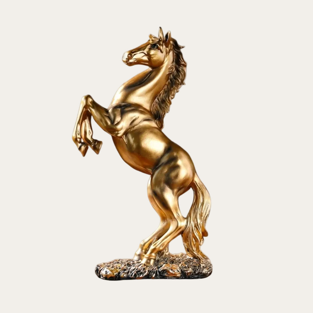 Modern Sculptural Resin Horse Accent
