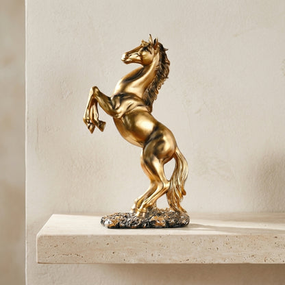 Modern Sculptural Resin Horse Accent
