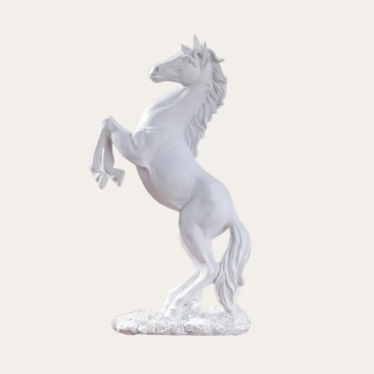 Modern Sculptural Resin Horse Accent