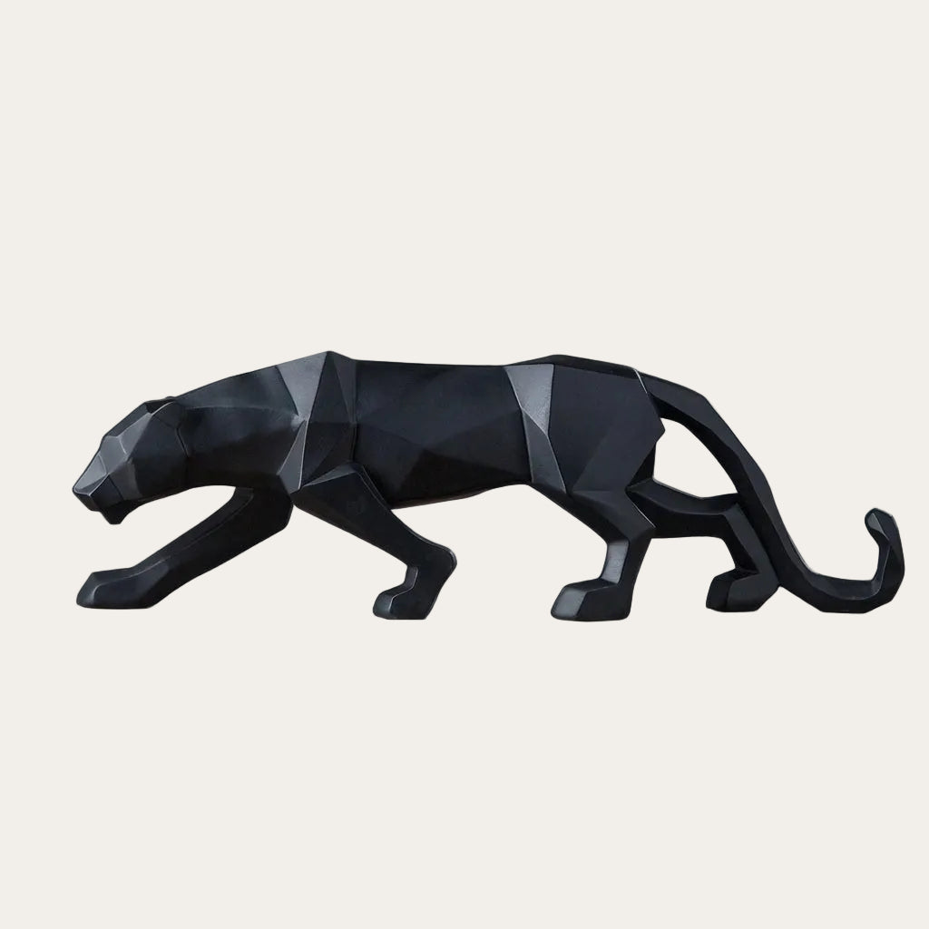 Modern Abstract Resin Panther Sculpture