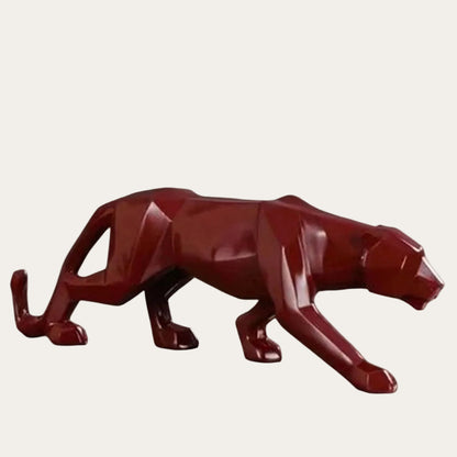 Modern Abstract Resin Panther Sculpture