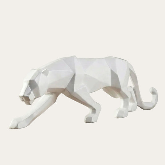 Modern Abstract Resin Panther Sculpture